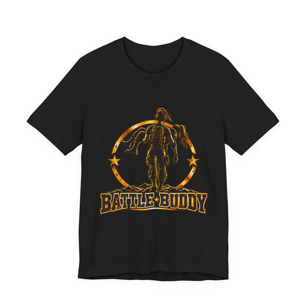 Female Battle Buddy Tee on black