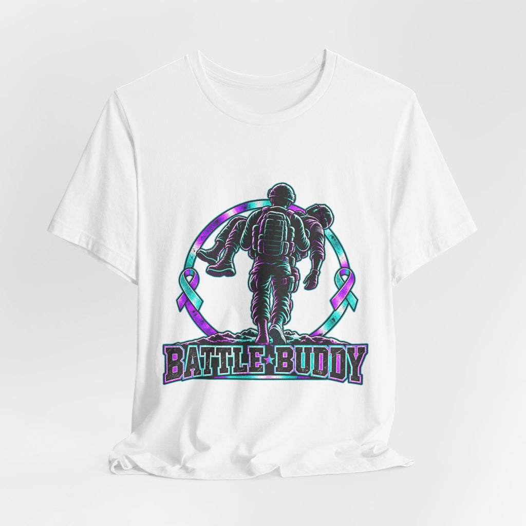 Battle Buddy Tee — Suicide Prevention Awareness — Male Design