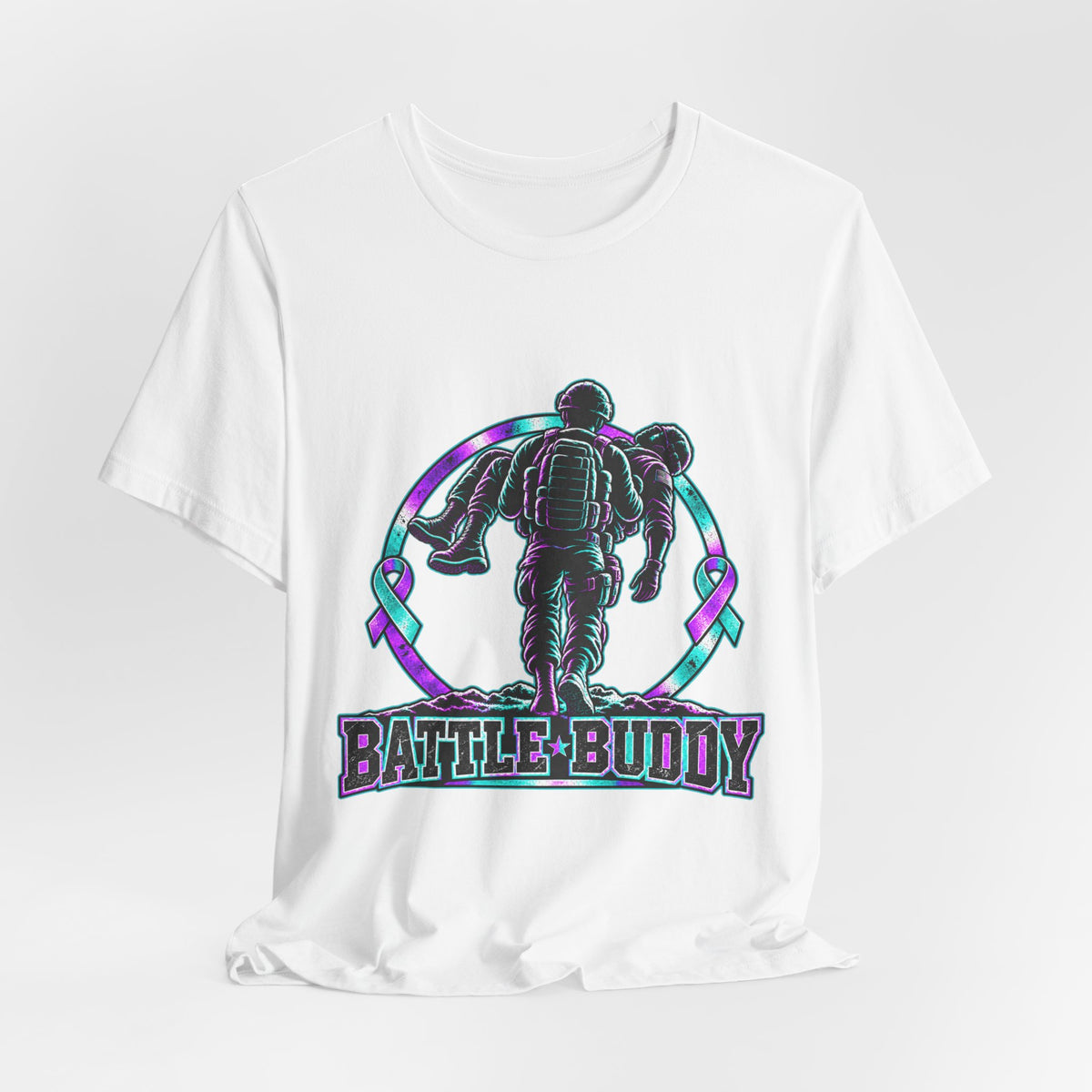 Battle Buddy Tee — Suicide Prevention Awareness — Male Design