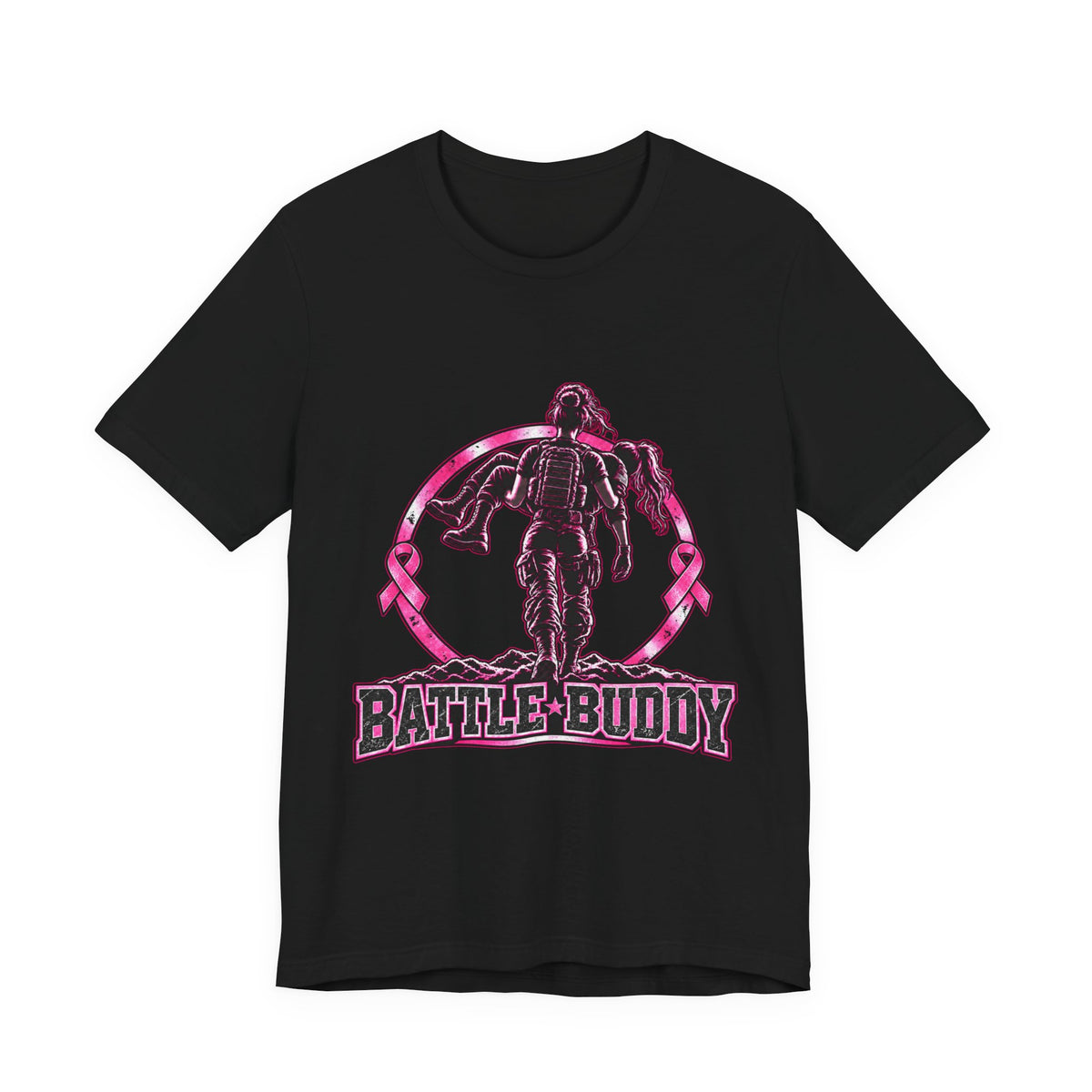 Battle Buddy Tee — Breast Cancer Awareness — Female Design