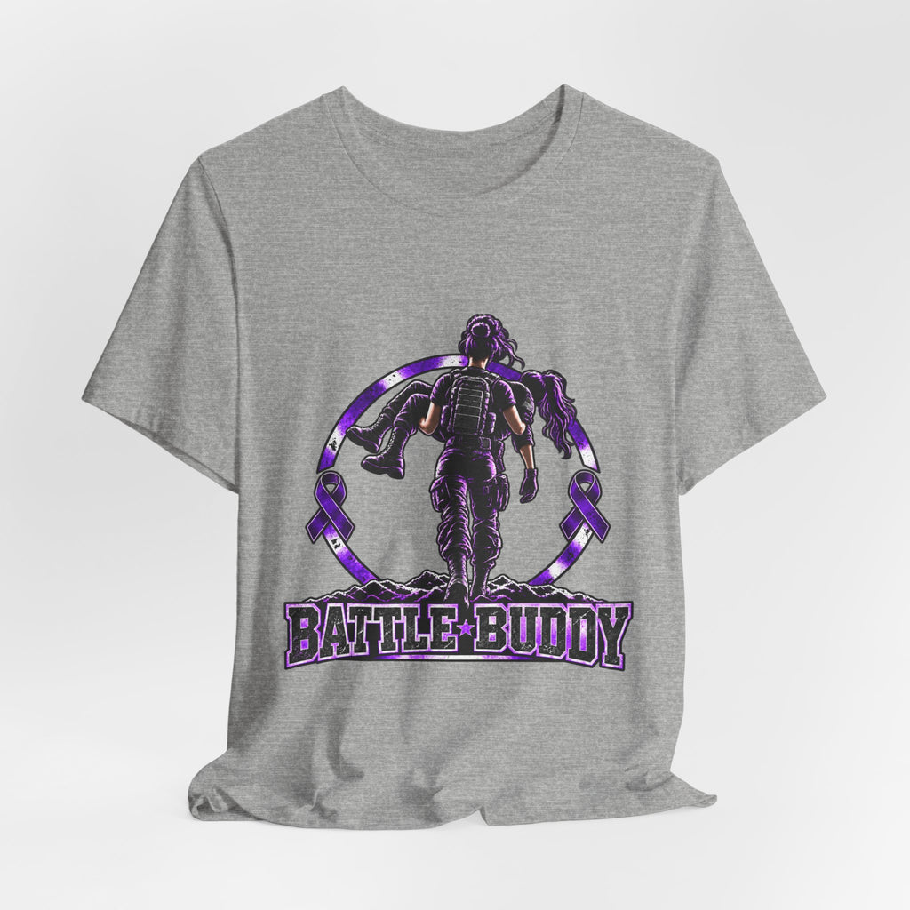 Battle Buddy Tee — Pancreatic Cancer Awareness — Female Design