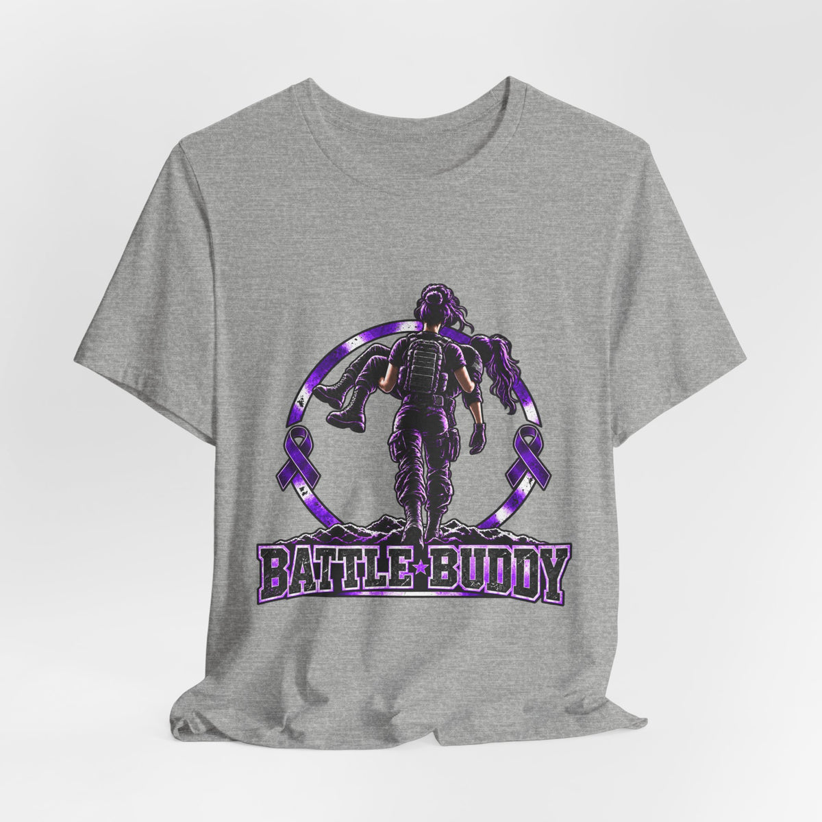 Battle Buddy Tee — Pancreatic Cancer Awareness — Female Design