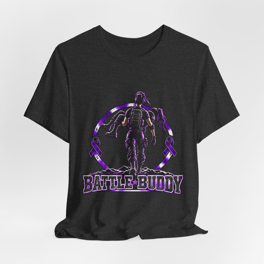 Battle Buddy Tee — Pancreatic Cancer Awareness — Female Design