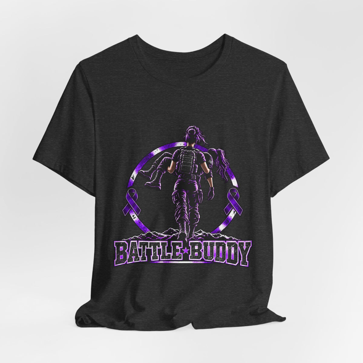 Battle Buddy Tee — Pancreatic Cancer Awareness — Female Design