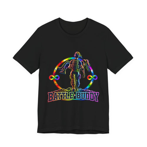 Battle Buddy Tee — Autism & Neurodiversity Awareness — Female Design
