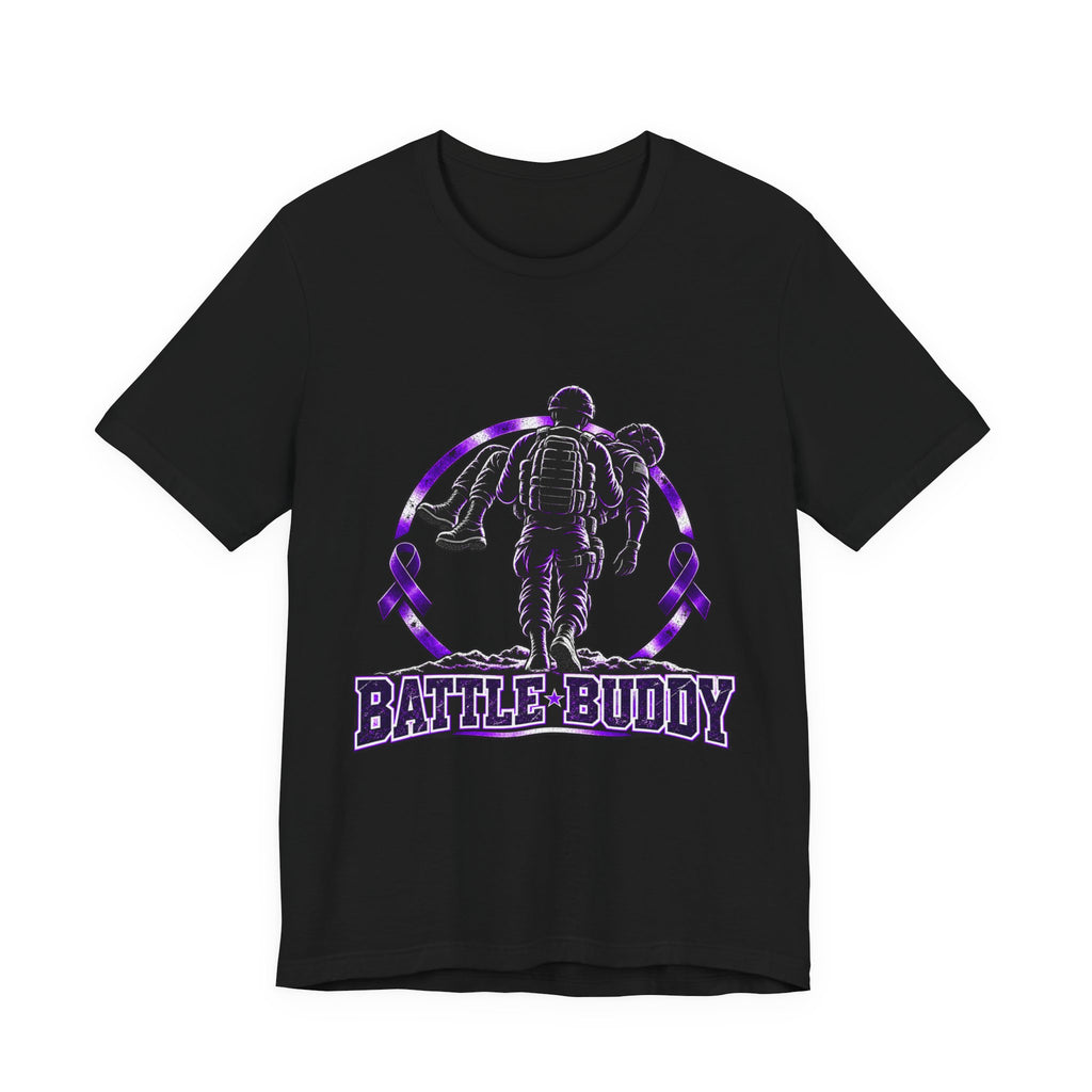 Battle Buddy Tee — Pancreatic Cancer Awareness — Male Design