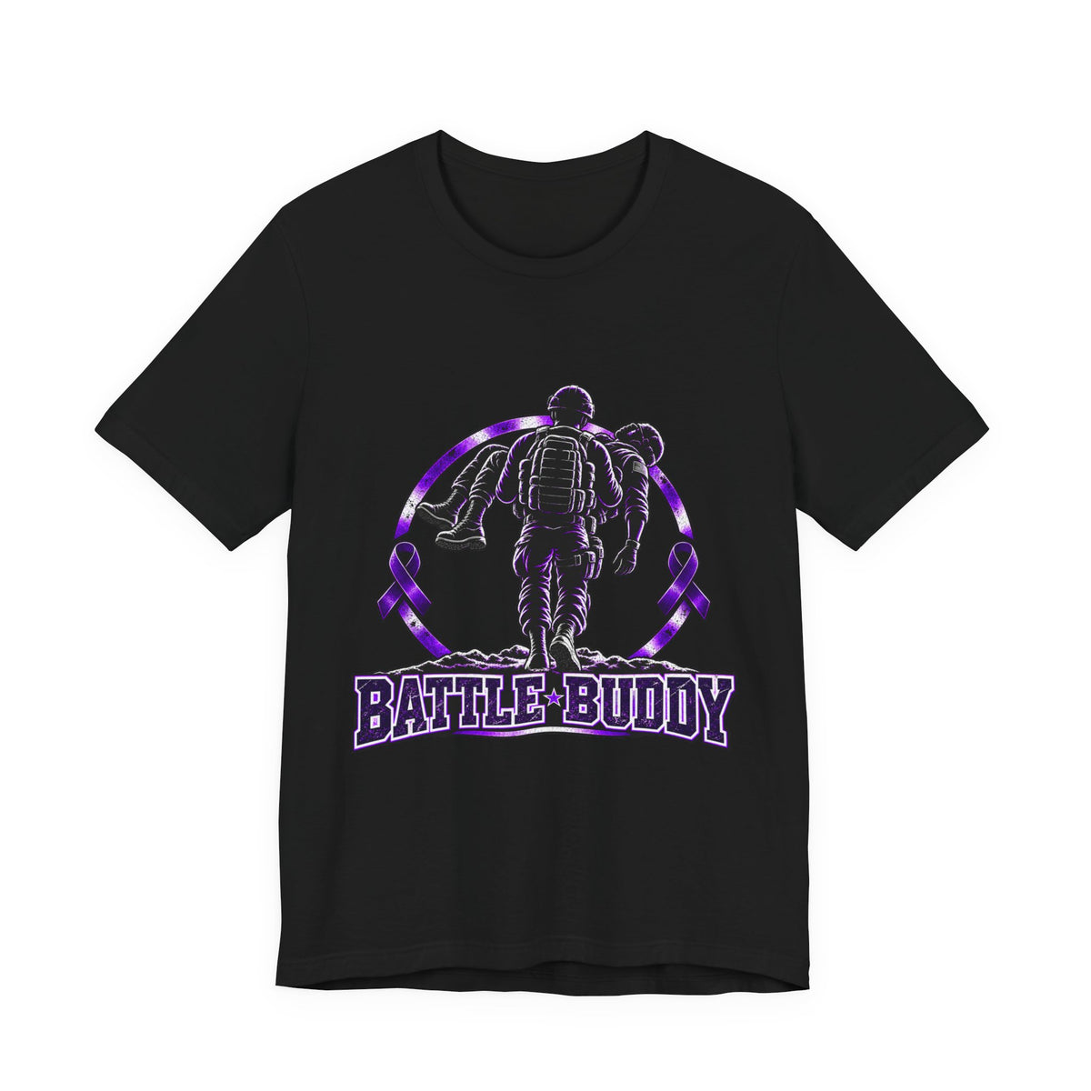 Battle Buddy Tee — Pancreatic Cancer Awareness — Male Design