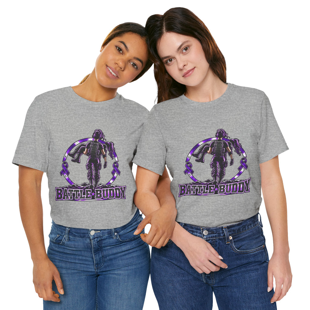 Battle Buddy Tee — Pancreatic Cancer Awareness — Female Design