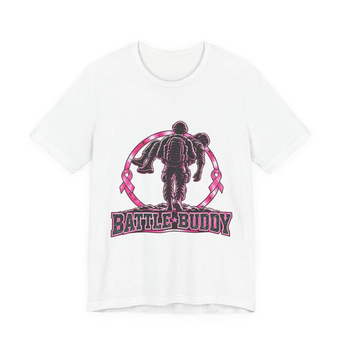 Battle Buddy Tee — Breast Cancer Awareness — Male Design