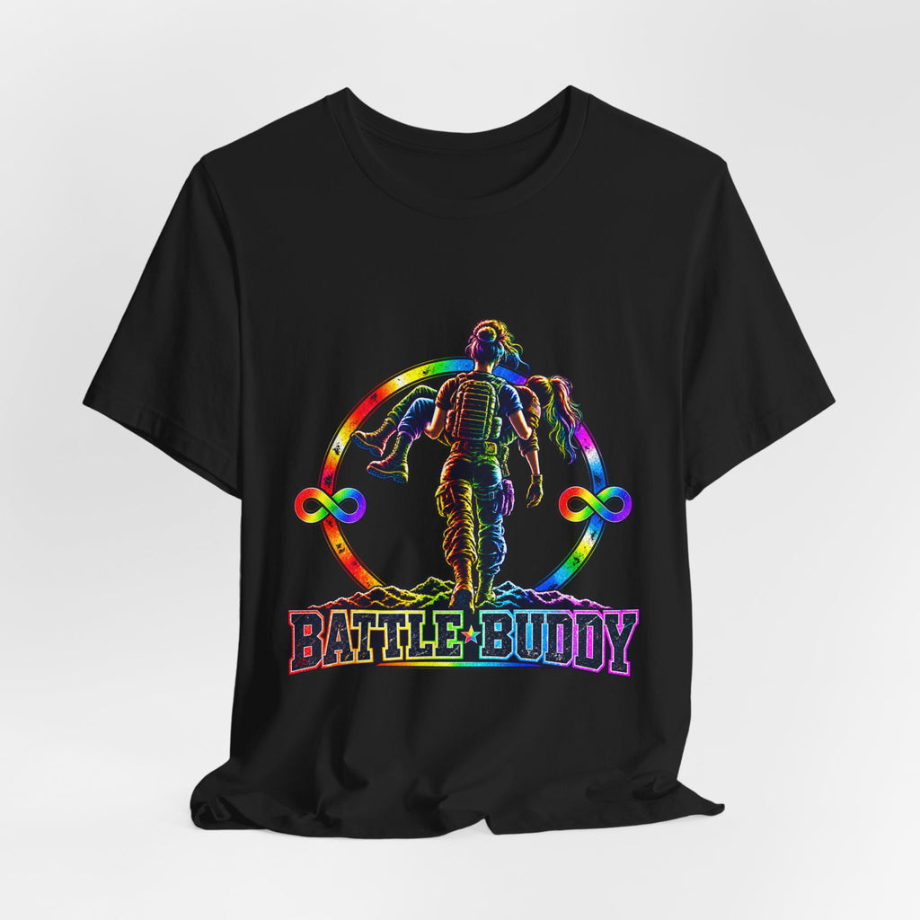 Battle Buddy Tee — Autism & Neurodiversity Awareness — Female Design