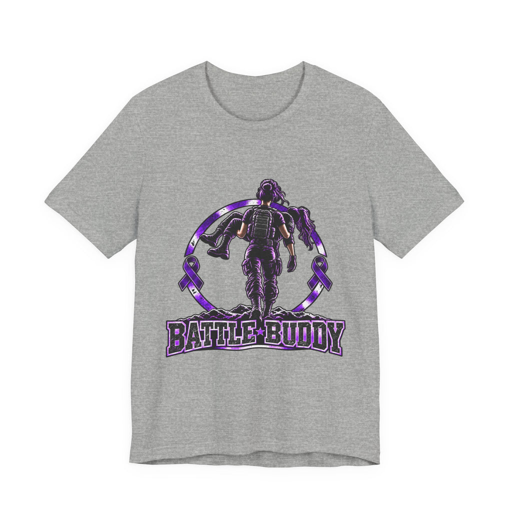 Battle Buddy Tee — Pancreatic Cancer Awareness — Female Design