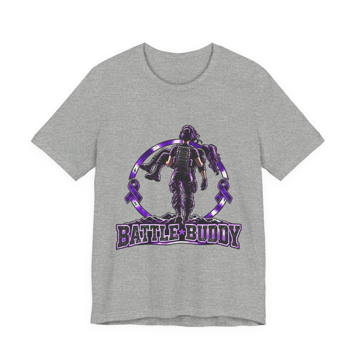 Battle Buddy Tee — Pancreatic Cancer Awareness — Female Design