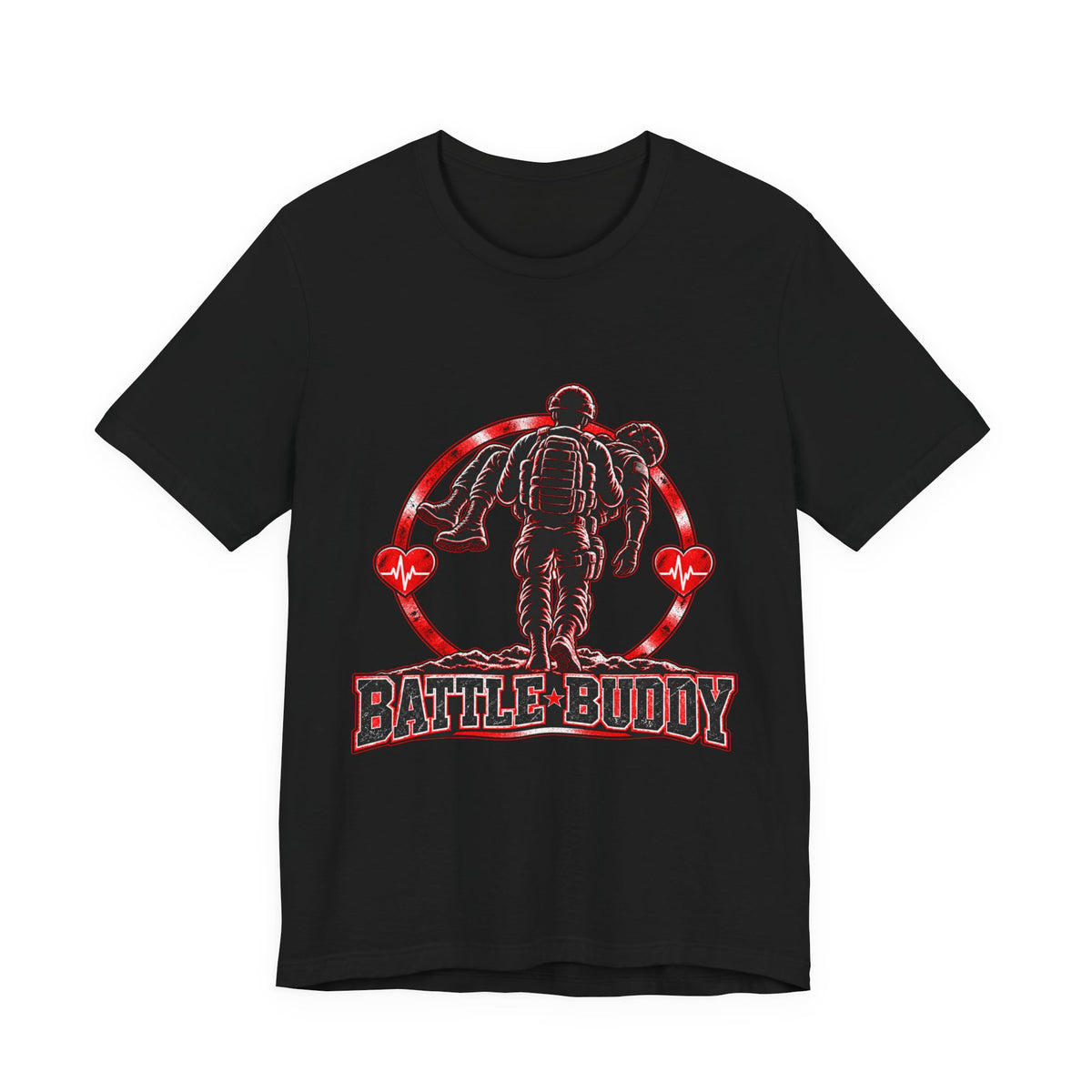 Battle Buddy Tee — Heart Health Awareness — Male Design