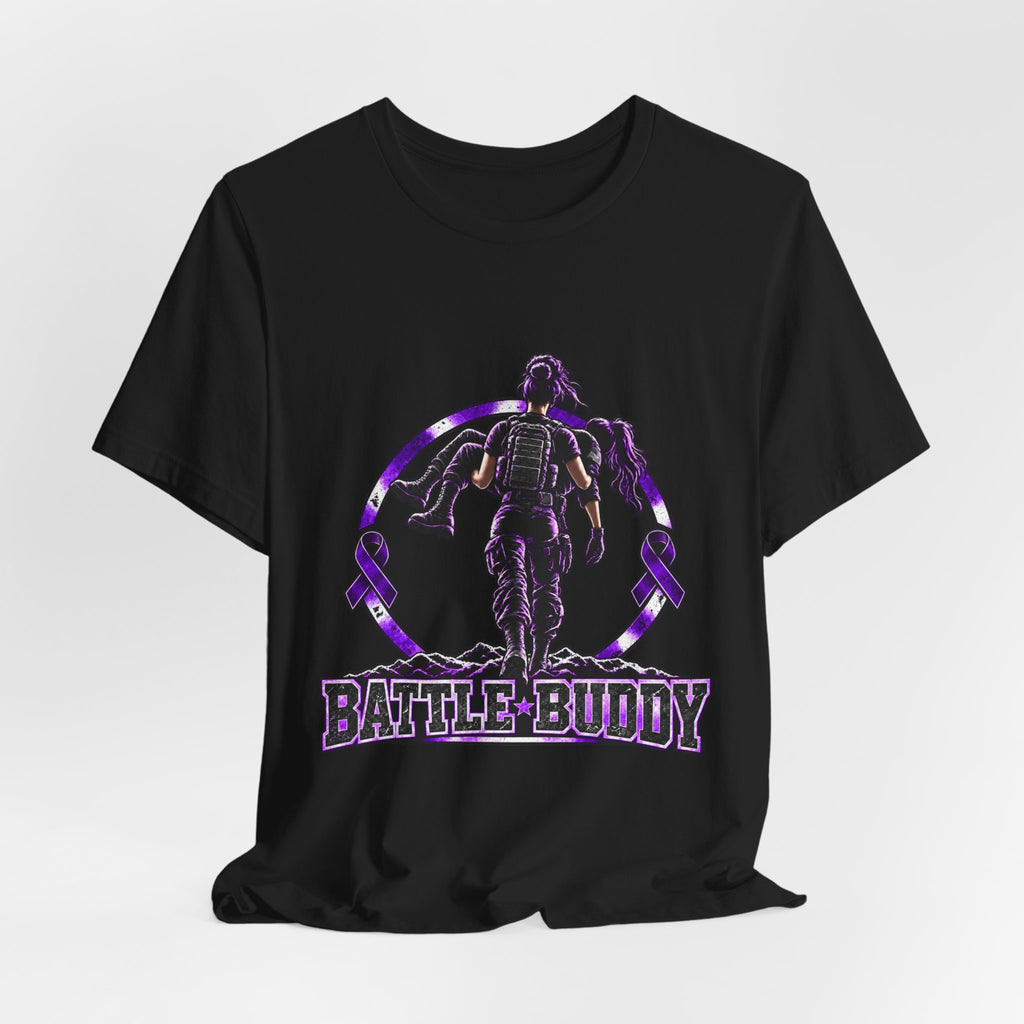 Battle Buddy Tee — Pancreatic Cancer Awareness — Female Design