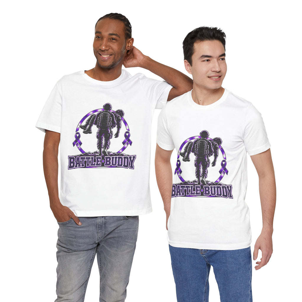 Battle Buddy Tee — Pancreatic Cancer Awareness — Male Design