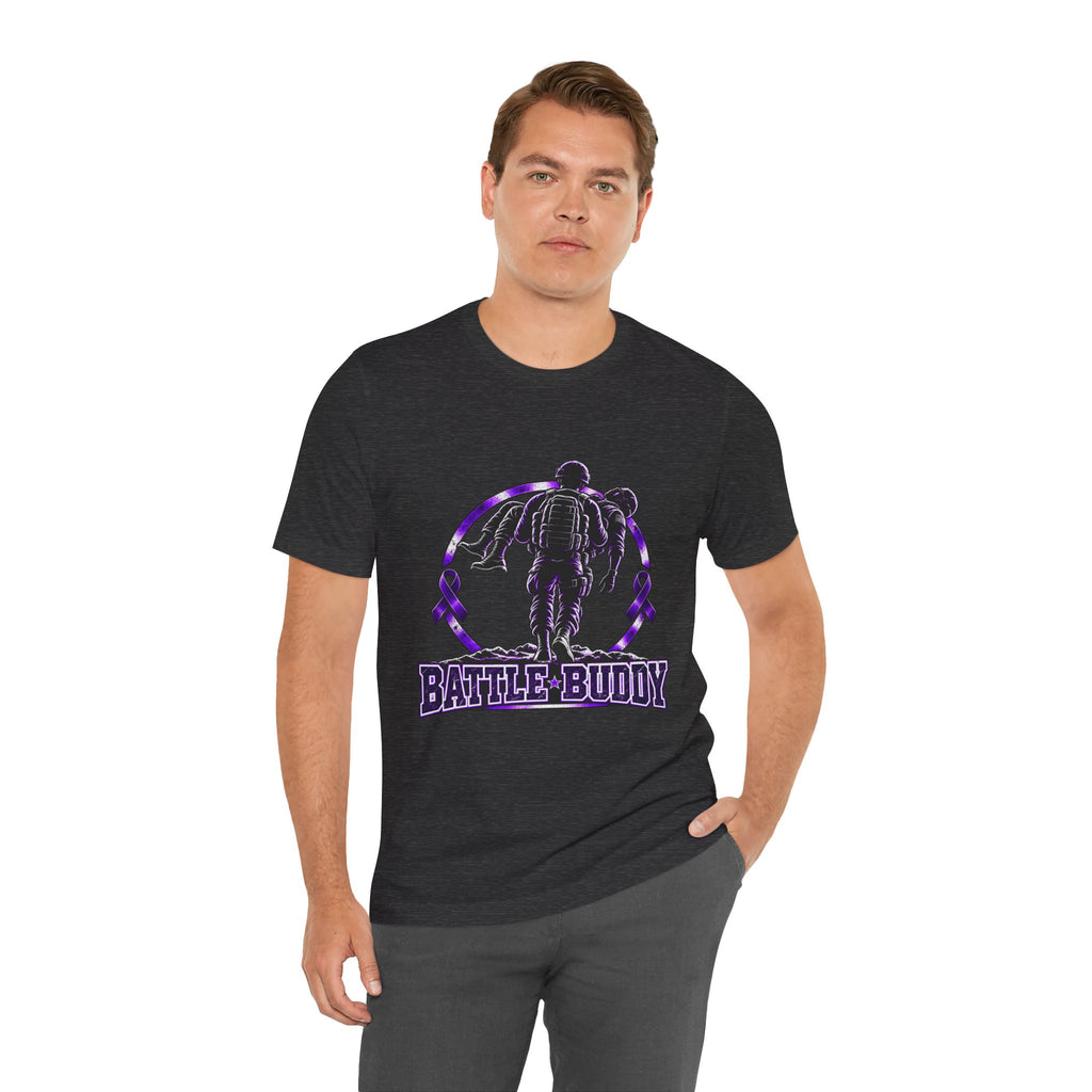 Battle Buddy Tee — Pancreatic Cancer Awareness — Male Design