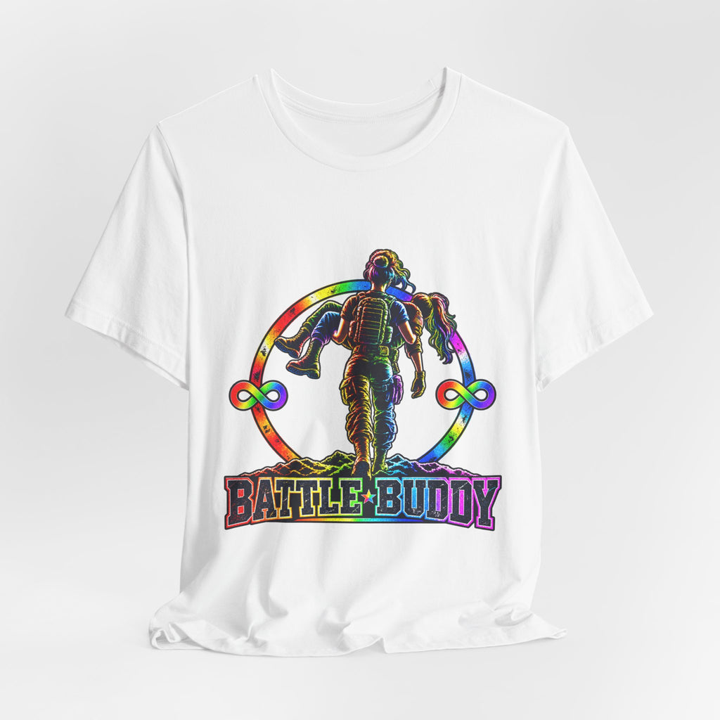 Battle Buddy Tee — Autism & Neurodiversity Awareness — Female Design