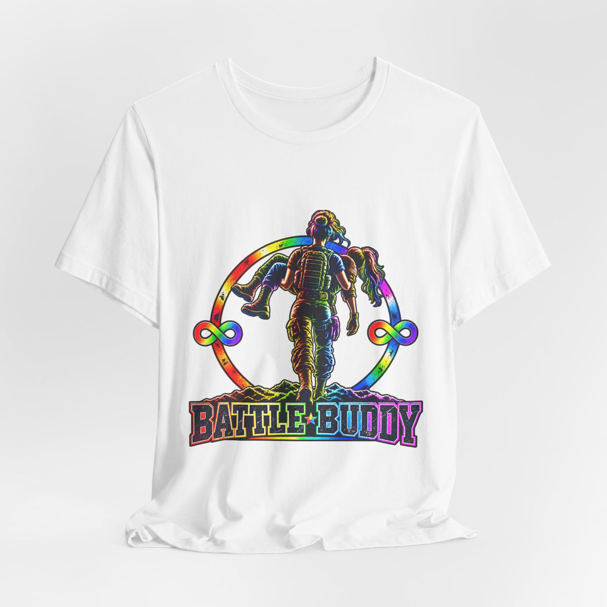 Battle Buddy Tee — Autism & Neurodiversity Awareness — Female Design