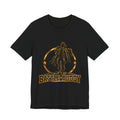 Female Battle Buddy T-Shirt with black and old-gold service member artwork by MA & PA APPAREL