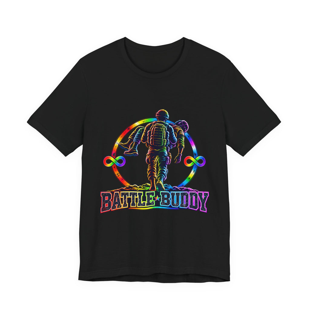Battle Buddy Tee — Autism & Neurodiversity Awareness — Male Design
