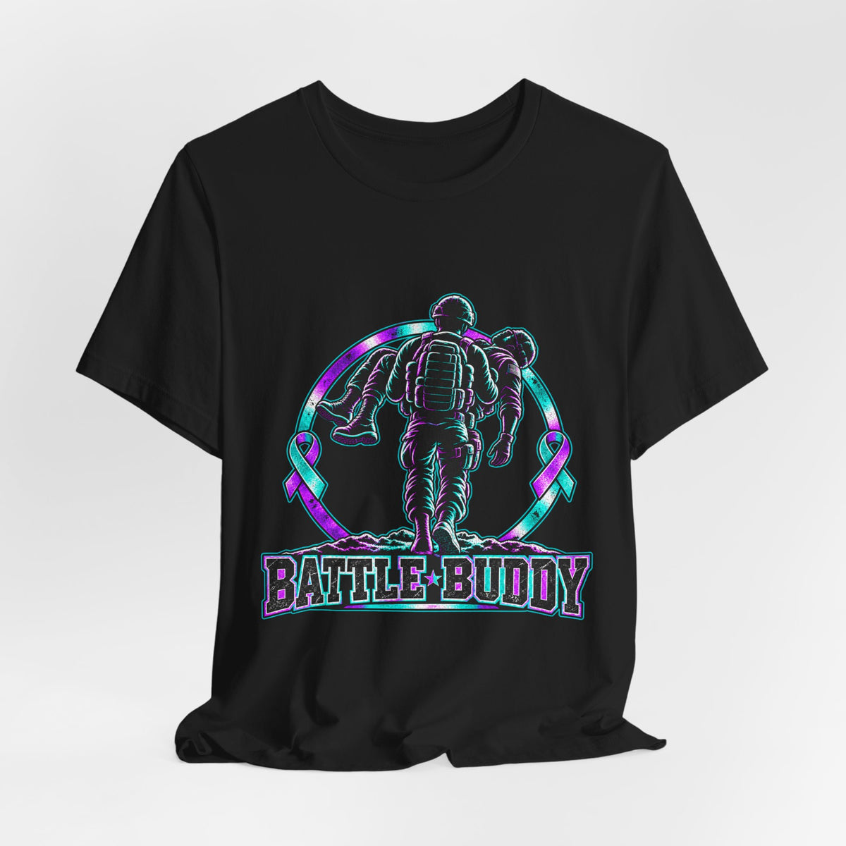 Battle Buddy Tee — Suicide Prevention Awareness — Male Design
