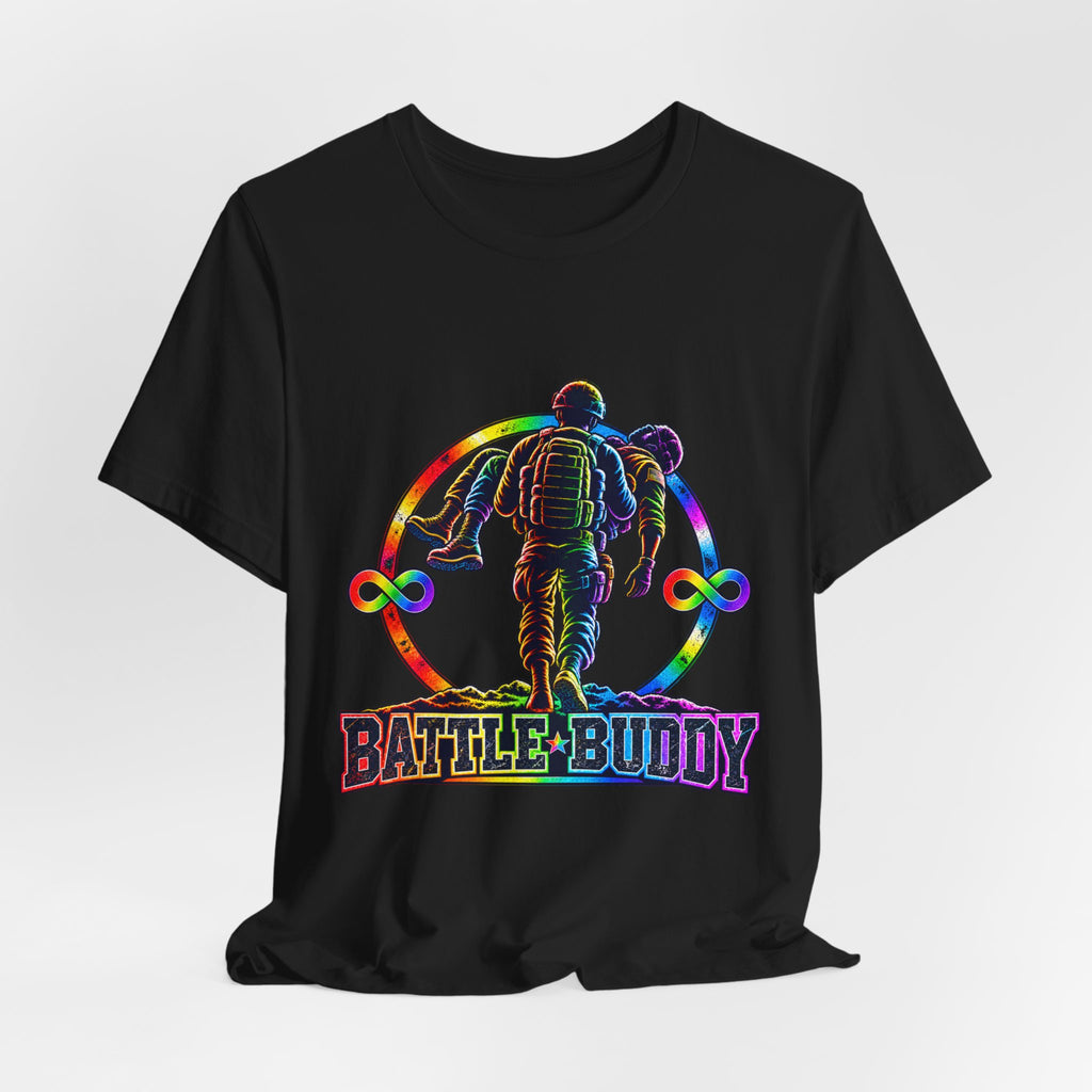 Battle Buddy Tee — Autism & Neurodiversity Awareness — Male Design
