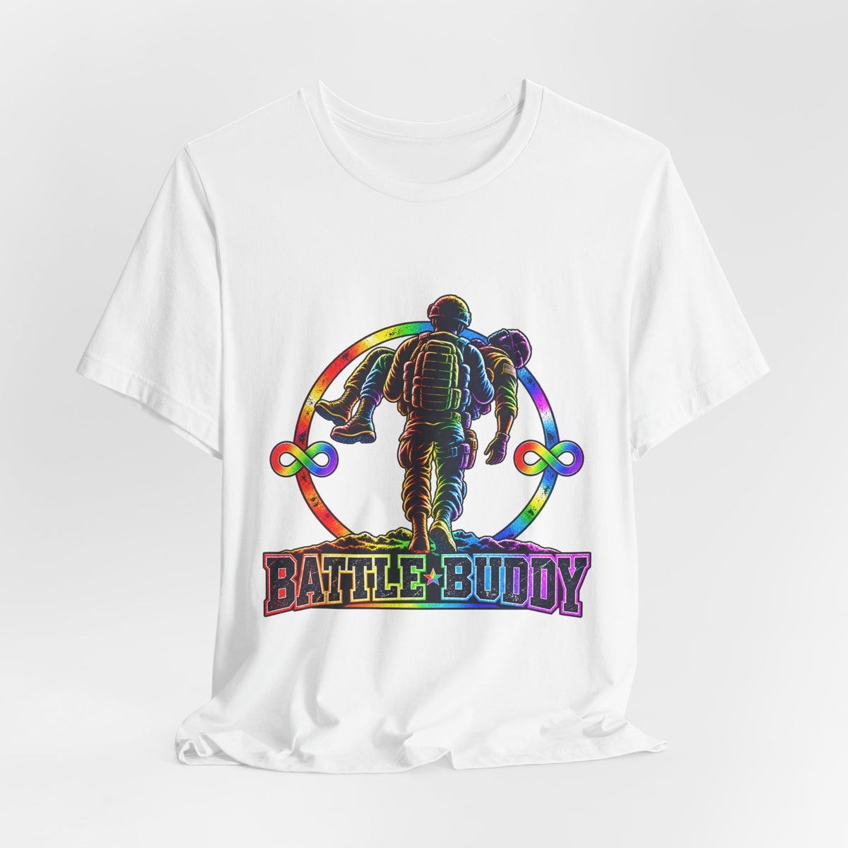 Battle Buddy Tee — Autism & Neurodiversity Awareness — Male Design