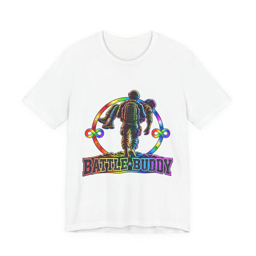 Battle Buddy Tee — Autism & Neurodiversity Awareness — Male Design